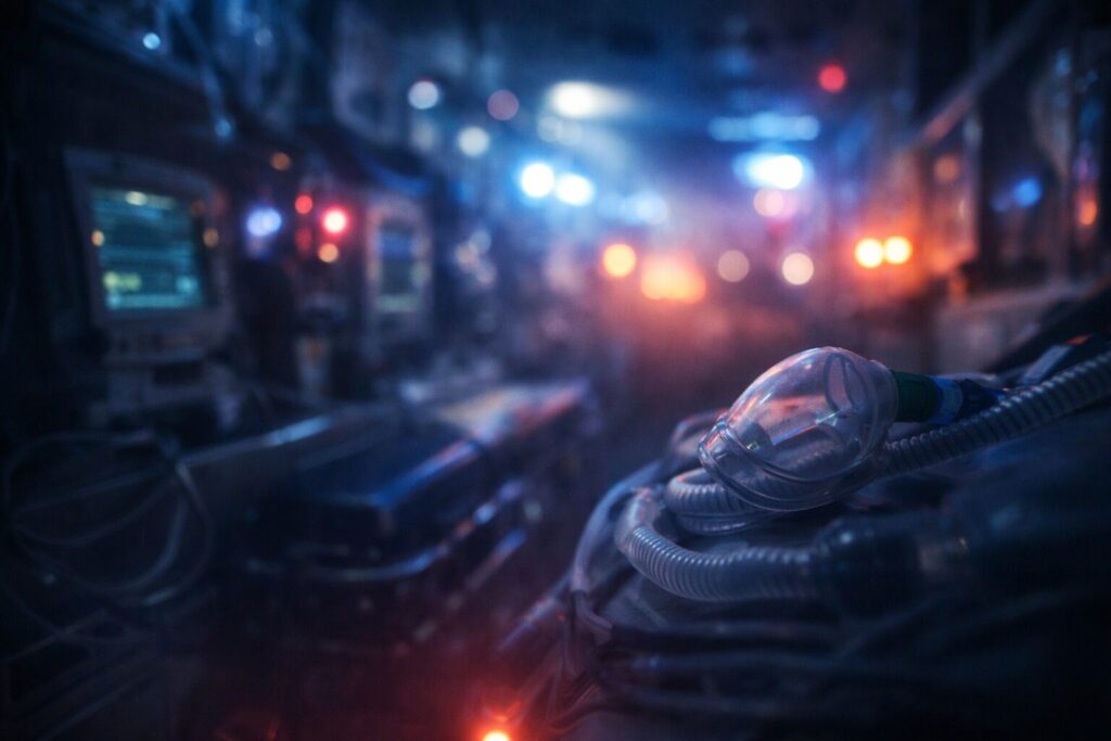 アンビュランスの緊迫する逃走現場