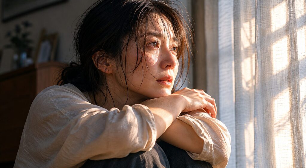 映画『波紋』の静かな日常に潜む不安と心の揺らぎを象徴する雰囲気を表すイメージ画像