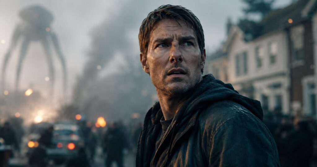 ウォー・オブ・ザ・ワールドの評価や物語の展開を考察する際の緊張感ある雰囲気を表すイメージ画像