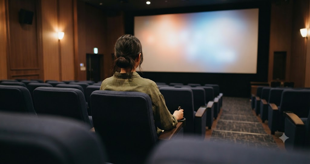 映画館の座席配置や快適な鑑賞環境をイメージしやすい空間の雰囲気を表すイメージ画像