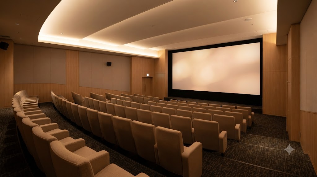 映画の予告何分続くのかや上映前の案内とスクリーンの雰囲気を表すイメージ画像